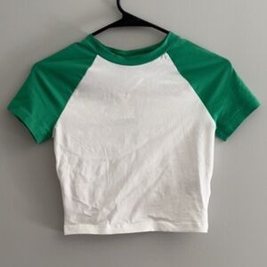 women’s white and green H&M Divided top !